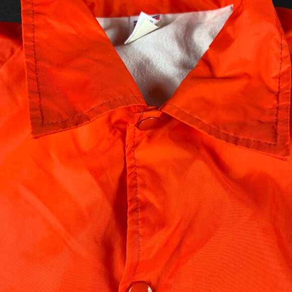 VTG Soffe Tennessee Volunteers Jacket Large Orange Snap Button Lined Windbreaker - Picture 7 of 16